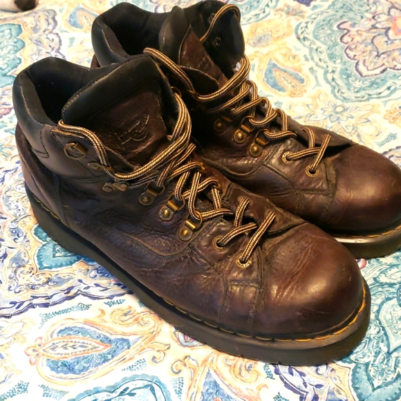 Dr. Martens 11303 Doc Mens Vintage Chunky Brown Leather Combat Boots Size US 14 - Picture 1 of 10